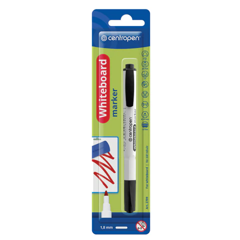 Маркер стираемый для белой доски ЧЕРНЫЙ, CENTROPEN "Dry-Wipe", 1,8 мм, 2709, 527098712 152014 - МСК «Форвард»