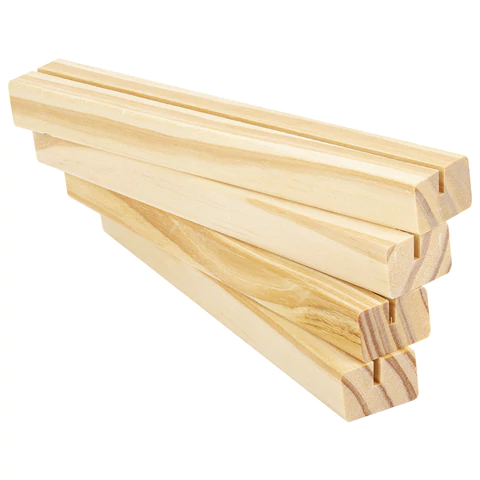 Ценникодержатель деревянный (ценники, реклама, фото) 21х3х2 см, КОМПЛЕКТ 4 шт., BRAUBERG, 291315 - МСК «Форвард»