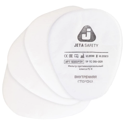 Фильтр противоаэрозольный (предфильтр) Jeta Safety 6020P2R (6022), комплект 4 шт., класс P2 R 610903 - МСК «Форвард»
