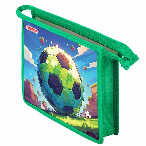 Папка для тетрадей ПИФАГОР А5, 1 отделение, пластик, на молнии, "Football match", 273329 - МСК «Форвард»