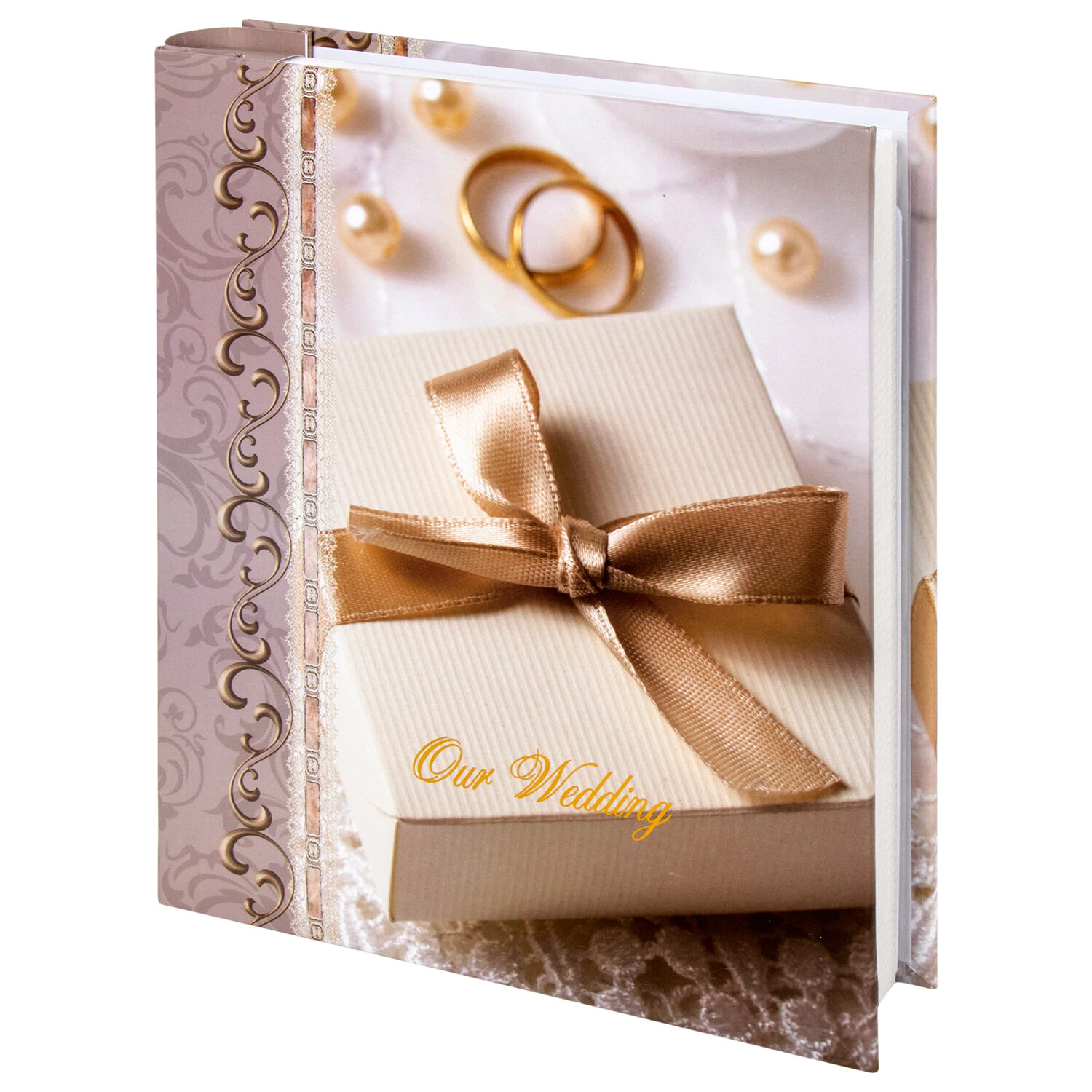 Фотоальбом BRAUBERG "Свадебный подарок" на 200 фото 10*15см, твердая обложка, переплет, бокс, 391153