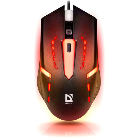 Мышь проводная DEFENDER Flash MB-600L, 800-1200dpi, 4 кнопки + 1 колесо-кнопка, оптическая, черная 513105