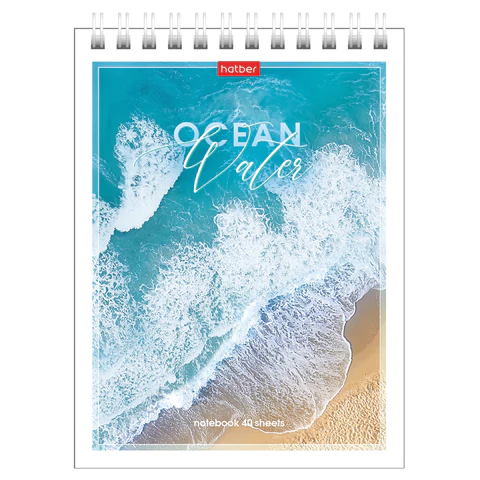 Блокнот МАЛЫЙ ФОРМАТ А6, 40 л., гребень, картон, клетка, HATBER, "Аквалайф", 080473, 40Б6В1гр 117648 - МСК «Форвард»