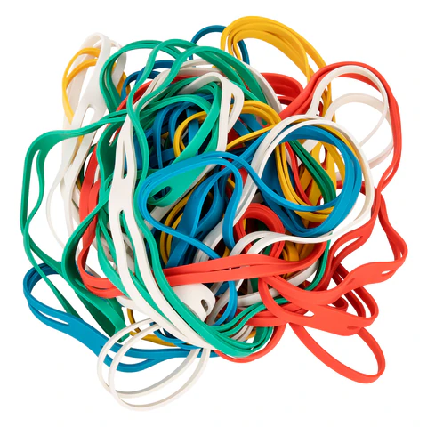 Резинки КРЕСТООБРАЗНЫЕ упаковочные, диаметр 160 мм, 25 шт., цветные, каучук, BRAUBERG, 440195 - МСК «Форвард»