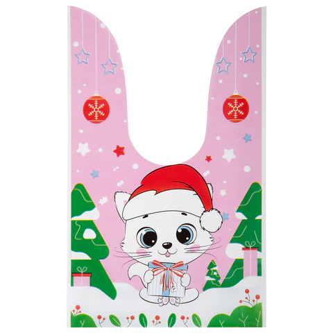 Пакетик подарочный НАБОР 35 штук, новогодний, 13,8х23 см, с зажимами, полиэтилен, ЗОЛОТАЯ СКАЗКА, 592423 - МСК «Форвард»