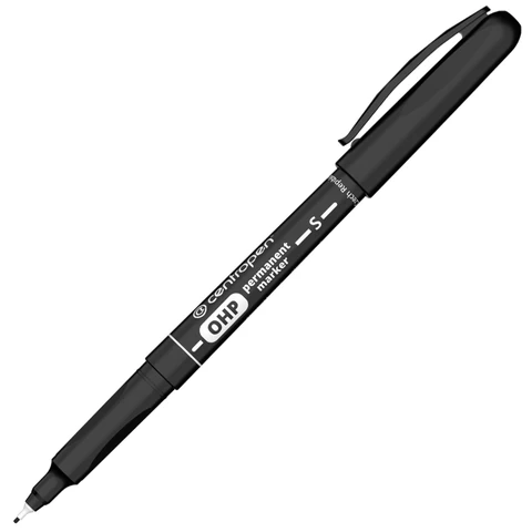 Маркер перманентный для любой гладкой поверхности ЧЕРНЫЙ CENTROPEN "OHP", 0,3 мм, 2634, 626340112 152679 - МСК «Форвард»