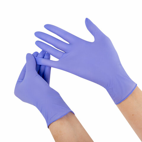 Перчатки нитриловые смотровые SFM Stable-Work, Германия, 50 пар (100 штук), размер M (средний) 631379 ЧЕСТНЫЙ ЗНАК! - МСК «Форвард»