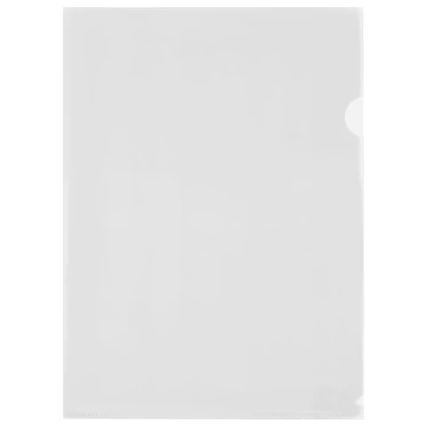 Папка-уголок А4 BRAUBERG UNIVERSAL, прозрачная, 0,10 мм, со штрихкодом, 273044 - МСК «Форвард»