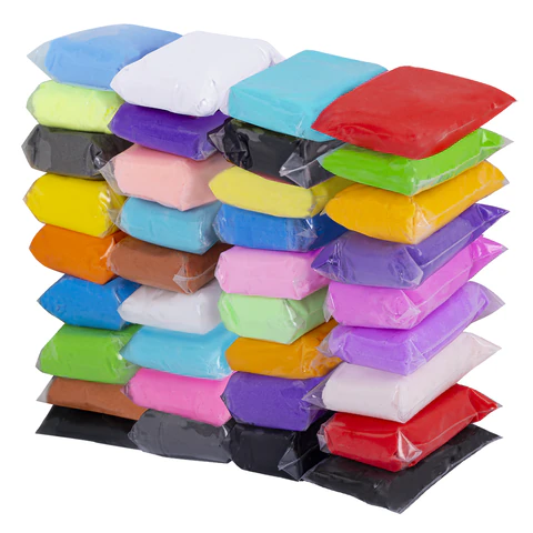 Пластилин супер лёгкий воздушный застывающий 36 штук (32 цвета + 2 белых + 2 черных), 310 г, 3 стека, ПИФАГОР, 107042 - МСК «Форвард»