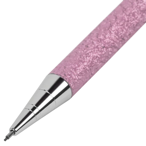 Карандаш механический 0,5 мм + грифели HB 12 штук на блистере, BRAUBERG "ROSE PINK", 181971 - МСК «Форвард»