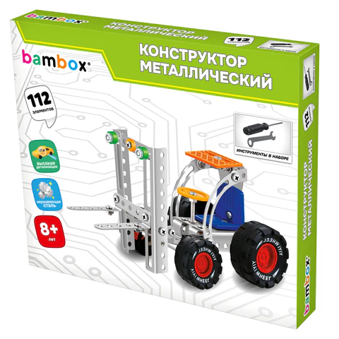 Конструктор металлический "Машинки" 4 вида ассорти, BAMBOX (БАМБОКС), 666367 - МСК «Форвард»
