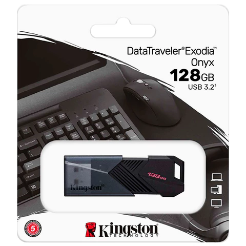 Флеш-диск 128 GB KINGSTON DataTraveler Exodia Onyx, разъем USB 3.2, черный, DTXON/128GB 514068 - МСК «Форвард»