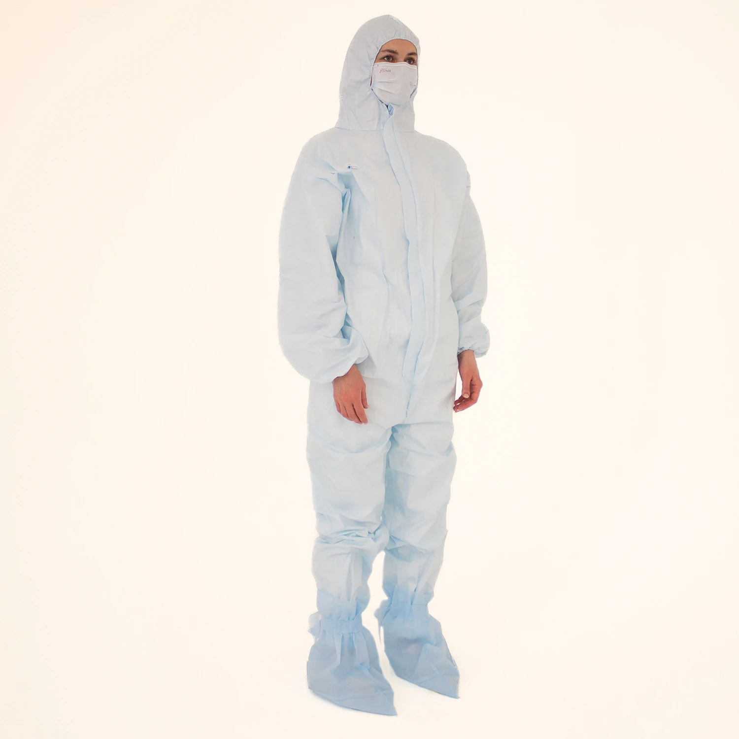 Комплект одноразовой одежды защитный КХ-87 (комбинезон, бахилы, маска) разм. 56-58, ГЕКСА 630953