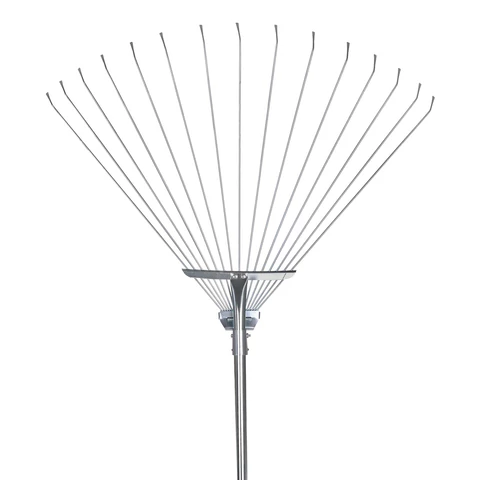 Грабли веерные проволочные раздвижные, 15 зубьев, ширина 15-58 см, черенок 115 см, ГРАНДМАСТЕР, 700348 - МСК «Форвард»