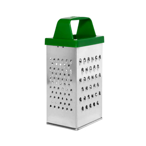 Терка 4 грани 18,2х6,2х8,5 см, белая жесть с пластиковой ручкой, BOOMHOUSE (БумХаус) Basic, 701860 - МСК «Форвард»