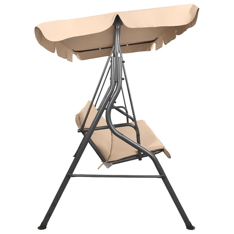 Качели садовые DASWERK (ДАСВЕРК) "COMFORT SC-003", 3 места, Ш170хГ110хВ153 см, мягкое сиденье, кофейный, 680052 - МСК «Форвард»