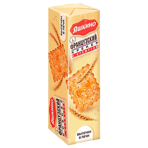 Печенье-крекер ЯШКИНО "Французский", с кокосовой стружкой и кунжутом, 185 г, МГ219 620965 - МСК «Форвард»