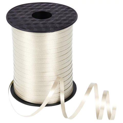 Лента упаковочная декоративная для шаров и подарков, 5 мм*500 м, бежевая, ЗОЛОТАЯ СКАЗКА, 591814