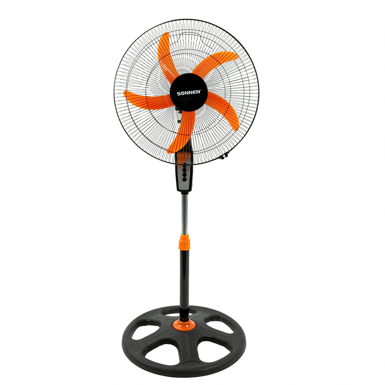 Вентилятор напольный, 3 режима, SONNEN TF-50W-45-А304, d=45 см, 50Вт, черный, 454789 FS-45-A304