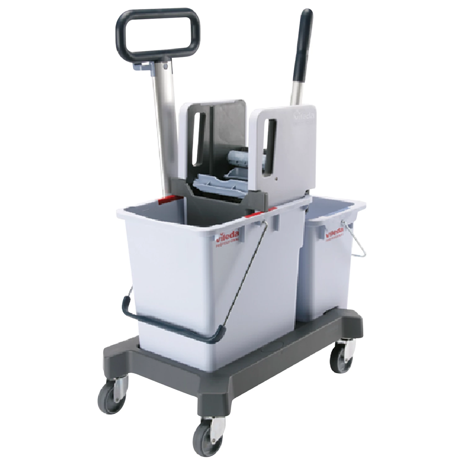 Тележка уборочная VILEDA 2-съемных ведра 25л+10л, платформа, с транспортной ручкой, вертикальн.отжим 602140