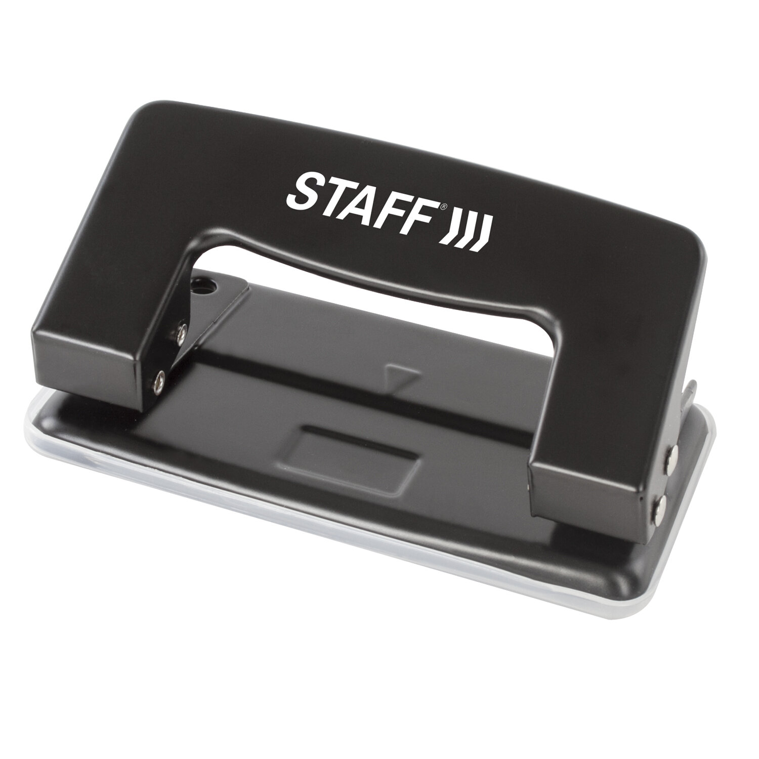 Дырокол металлический STAFF EVERYDAY, до 10 листов, без линейки, черный, 224647