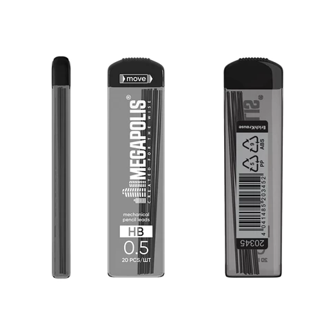 Грифели запасные для механических карандашей 0,5 мм ERICH KRAUSE, HB, КОМПЛЕКТ 20 ШТ., 20345 180412 - МСК «Форвард»