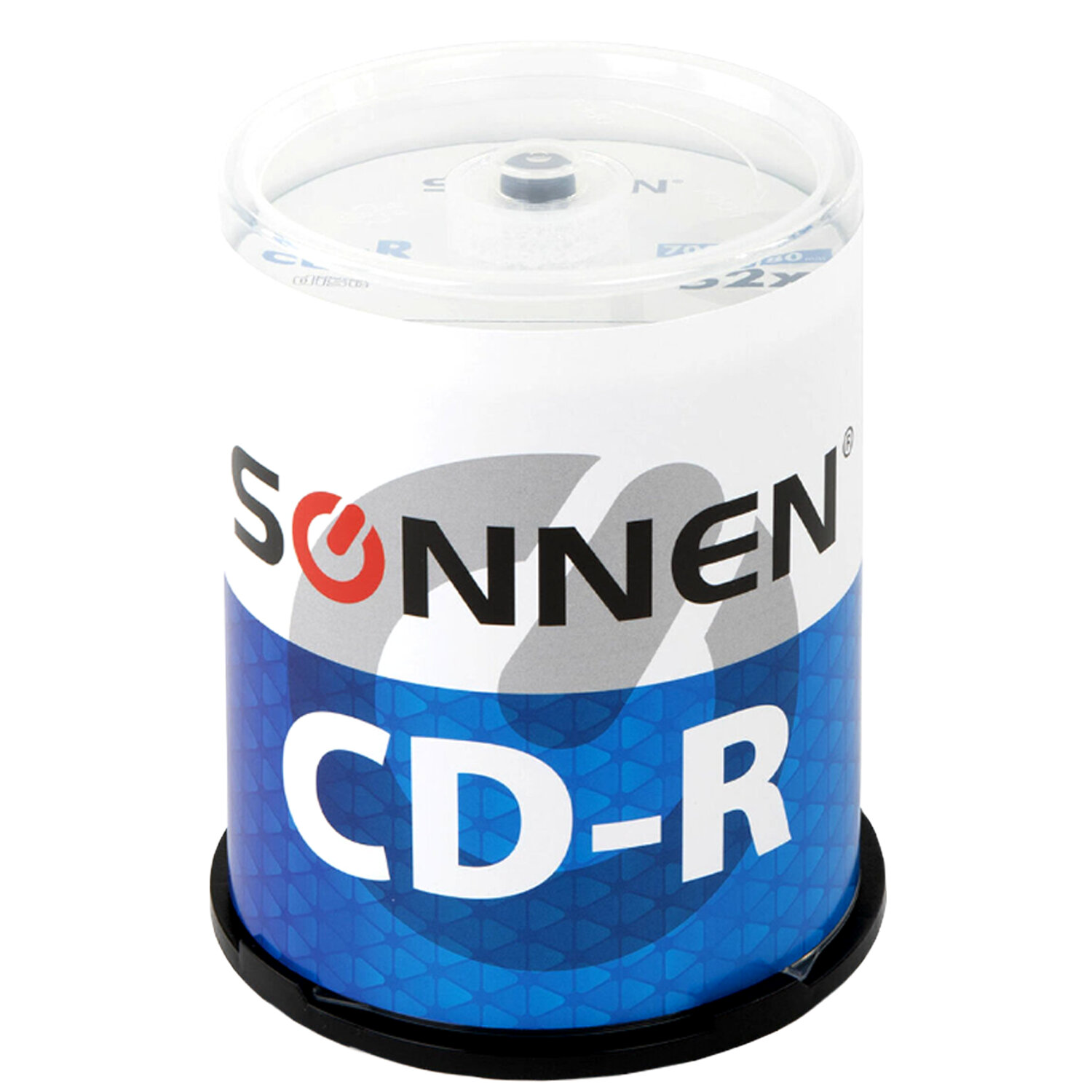 Диски CD-R SONNEN 700Mb 52x Cake Box (упаковка на шпиле) КОМПЛЕКТ 100шт, 513533