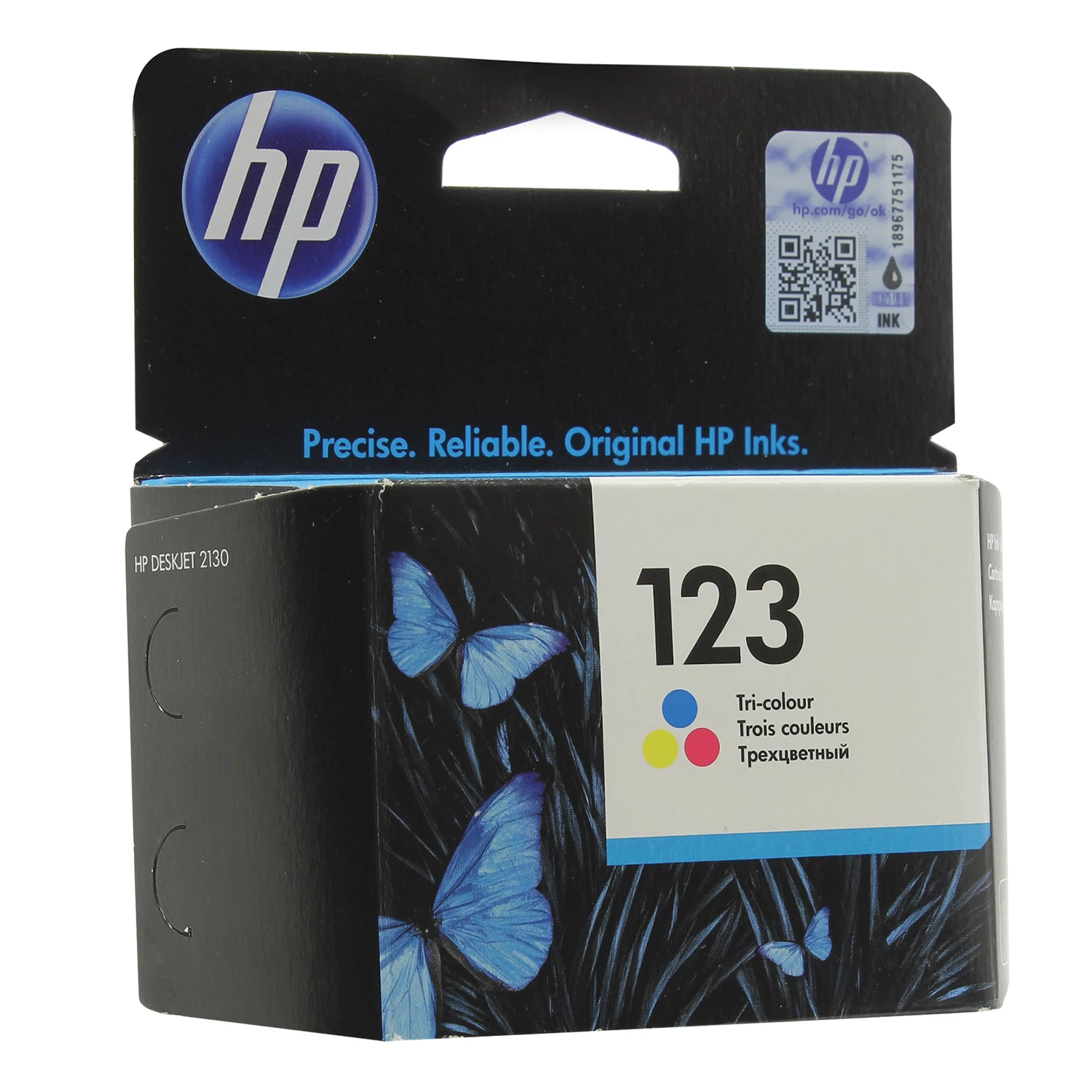 Картридж струйный HP (F6V16AE) Deskjet 2130, №123, цветной, ориг, ресурс 100 стр. F6V16AE 362196 под заказ 8 дней