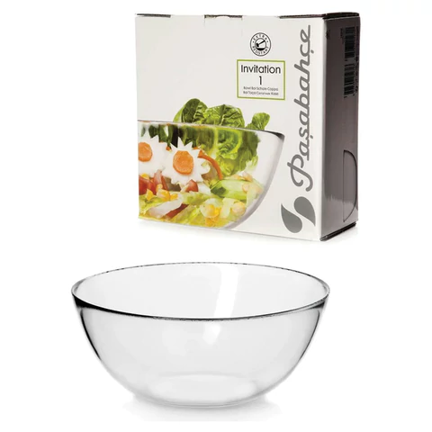 Салатник большой, 215 мм, стекло, PASABAHCE "ИНВИТЕЙШН", фирменная подарочная упаковка, 10342 700582 - МСК «Форвард»