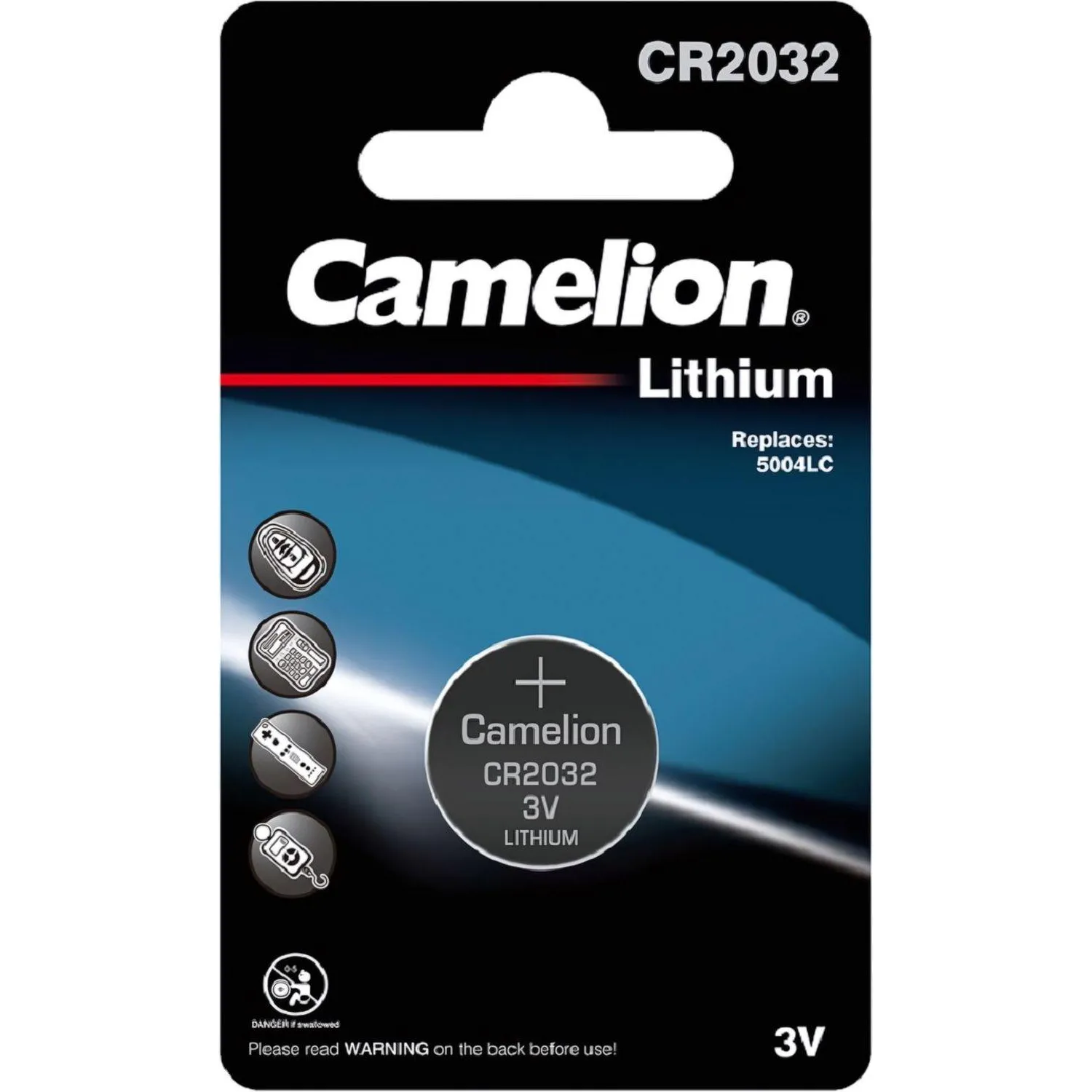 Батарейка литиевая CR2032 Camelion 1шт 3V CR2032-BP1 блистер 3066 1619521