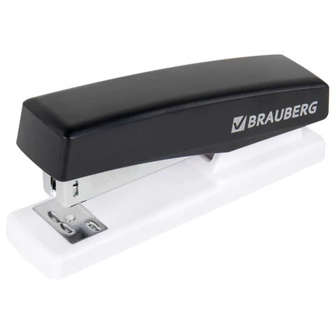 Степлер №24/6, 26/6 BRAUBERG "STYLE MAX", до 30 листов, черный, 272749 - МСК «Форвард»