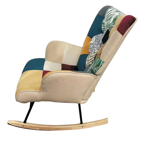 Кресло-качалка BRABIX "Rock LC-310", ткань, пэчворк (лоскутное), 533149 - МСК «Форвард»