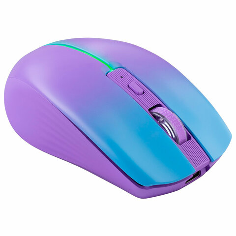 Мышь беспроводная бесшумная DEFENDER Mystery MM-301 LED, 5 кнопок + колесо-кнопка, фиолетовая, 52301 514041 - МСК «Форвард»