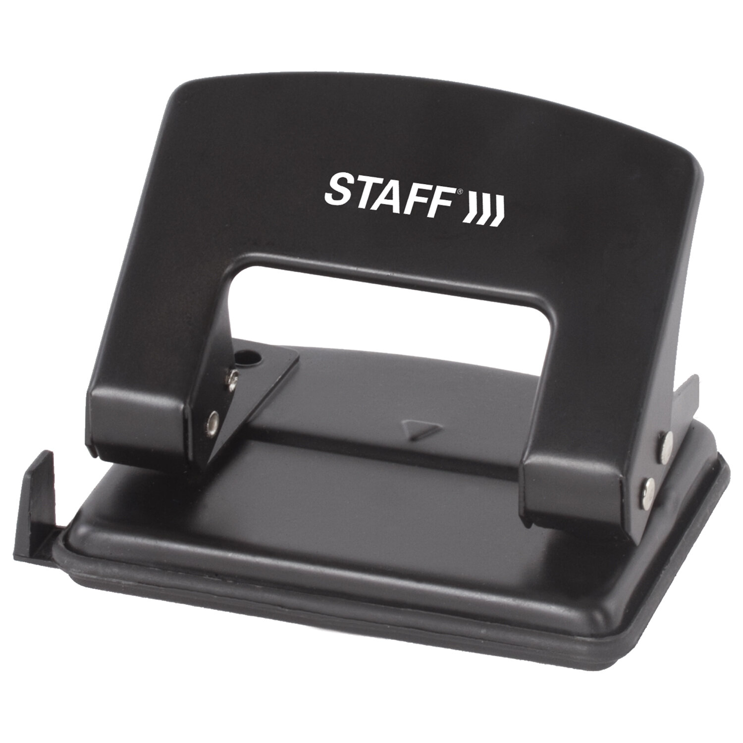 Дырокол металлический STAFF Manager, до 20 листов, черный, 224649