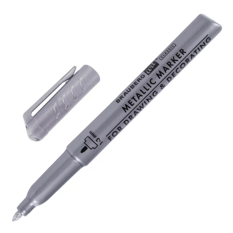 Набор маркеров для декорирования и рисования 3 ЦВЕТА BRAUBERG ART METALLIC, линия письма 1-3 мм, 152440 - МСК «Форвард»