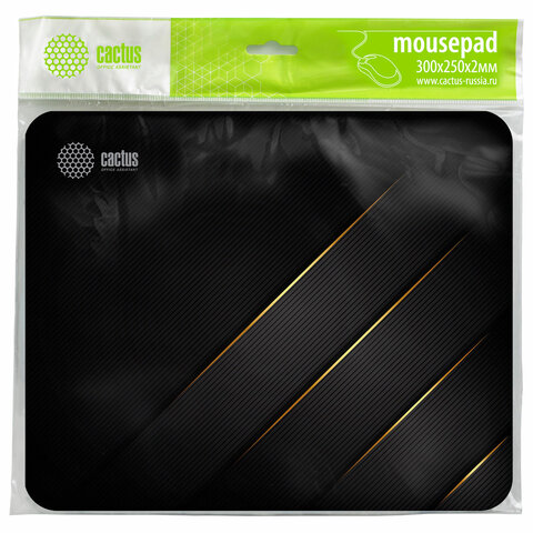 Коврик для мыши CACTUS "Gold Geometry", 300x250x3 мм, CS-MP-P04M 514115 - МСК «Форвард»