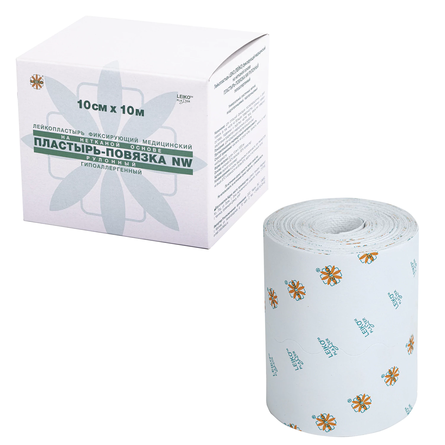 Пластырь-повязка рулонная LEIKO 10х1000 см нетканая основа 132825 630270