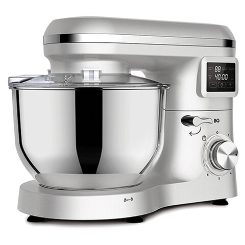 Миксер планетарный BQ (БИ-КЬЮ) MX640, 1600 Вт, 6 скоростей, 3 насадки, металлическая чаша 6 л, серебро, 86194435 457504 - МСК «Форвард»