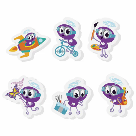 Ластик фигурный ЮНЛАНДИЯ "Юнландик", 45х30х8мм, ассорти, 228716