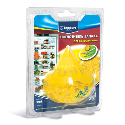 Поглотитель запаха для холодильника TOPPERR "ЛИМОН", гелевый, 3108 456429 - МСК «Форвард»