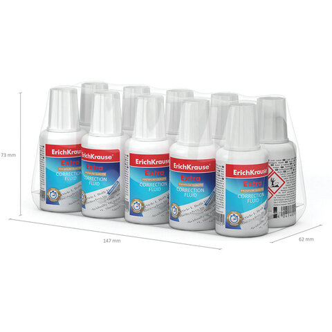 Корректирующая жидкость ERICH KRAUSE, 20 мл, флакон с кисточкой, 5 222290 - МСК «Форвард»