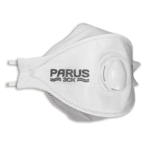 Респиратор противоаэрозольный, высокий класс защиты FFP3, с клапаном, PARUS 3СК, 1217054 611023