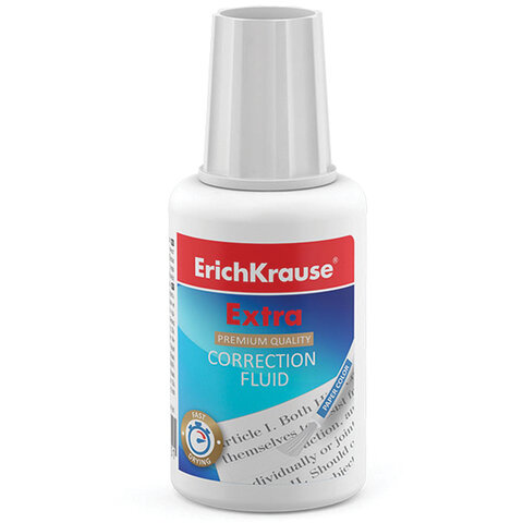 Корректирующая жидкость ERICH KRAUSE, 20 мл, флакон с кисточкой, 5 222290 - МСК «Форвард»