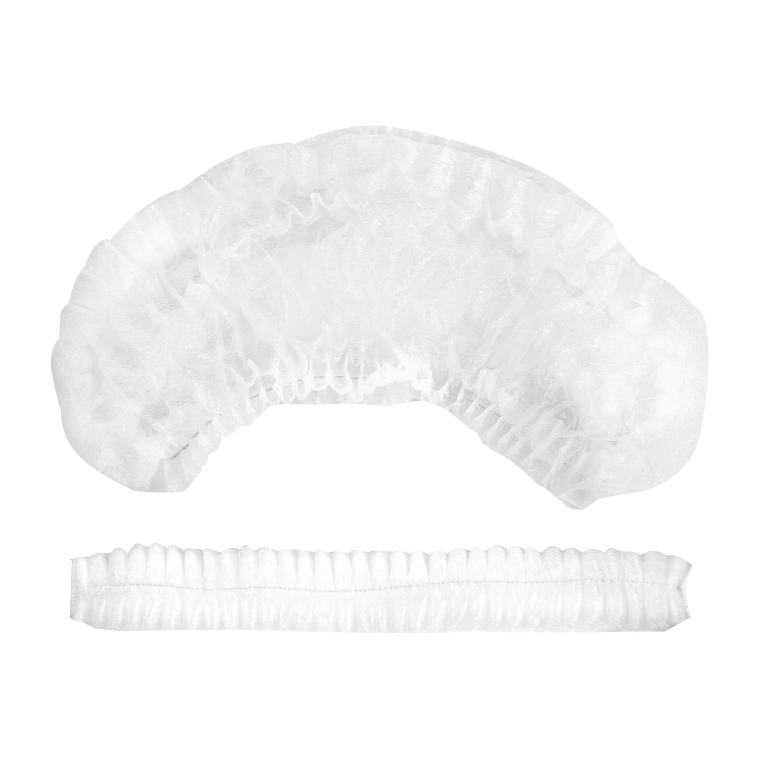 Шапочка-берет Шарлотта "Плиссе" белая КОМПЛЕКТ 125 шт. спанбонд 8 г/м2, ГЕКСА 630960