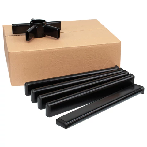 Пятилучие для кресла, металлическое, нагрузка до 120 кг, диаметр 650 мм, сборное, черное, 1734023 Бюрократ 533019 - МСК «Форвард»