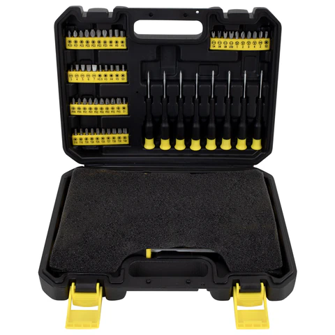 Набор отверток и бит, 65 предметов, двухкомпонентные рукоятки, пластиковый кейс, ГРАНДМАСТЕР, 671334 - МСК «Форвард»
