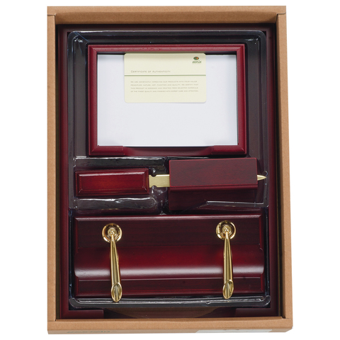 Набор подарочный настольный BESTAR "Neptun" из дерева, 5 предметов, цвет "красное дерево", 236370 - МСК «Форвард»