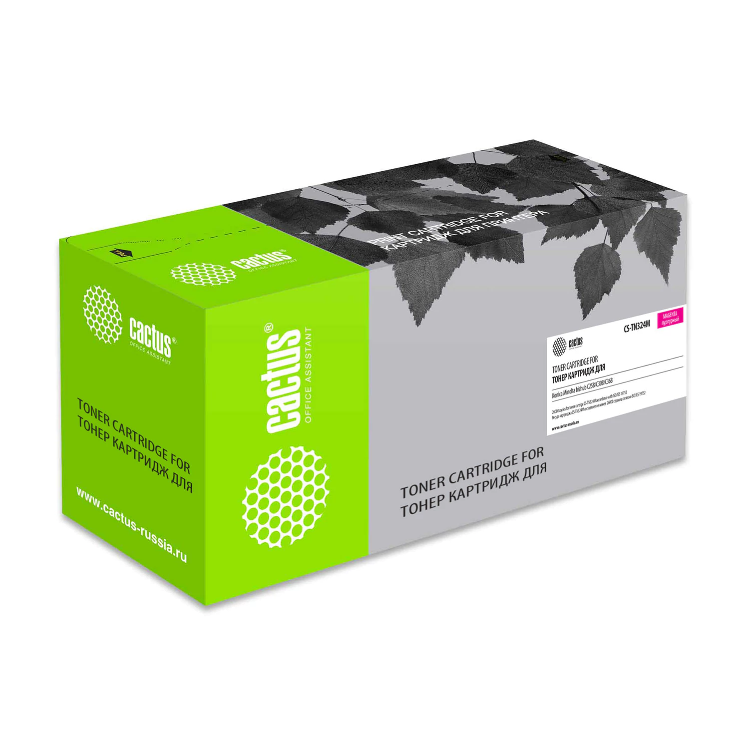 Картридж лазерный CACTUS (CS-TN324M) для Konica Minolta C258/C308/C368, пурпурный, ресурс 26000 стр 363827 под заказ 8 дней