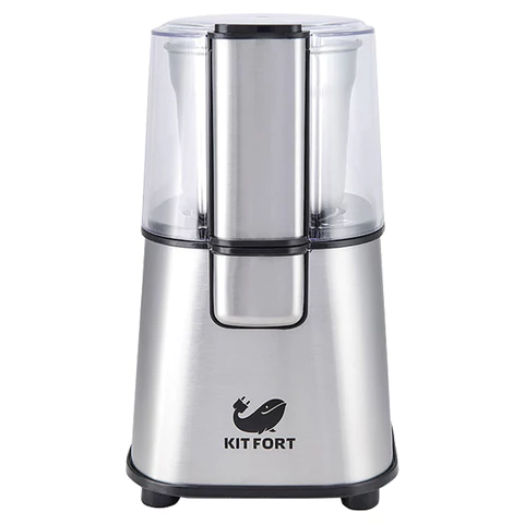 Кофемолка KITFORT КТ-1315, 180 Вт, вместимость 60 г, металл, серебро 454865