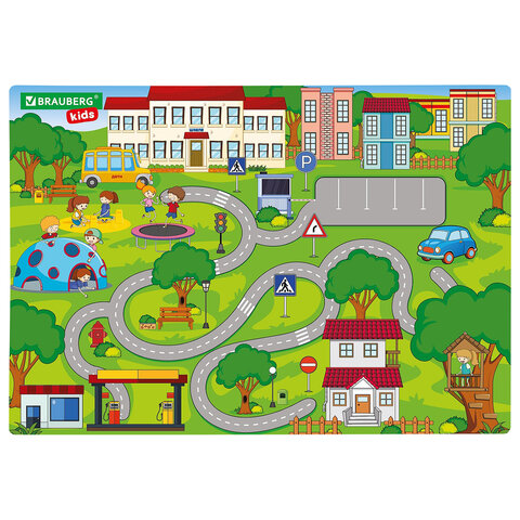 Настольное покрытие BRAUBERG KIDS, А3+, пластик, 46x33 см, "Лабиринт", 273620 - МСК «Форвард»